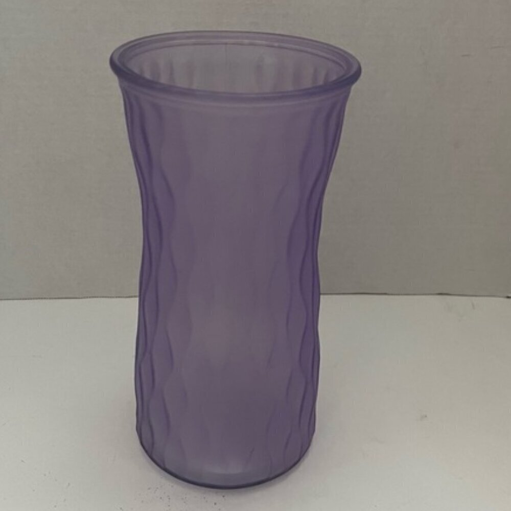Purple Diamond Optic Wide Mouth Vase for Cut Flowers